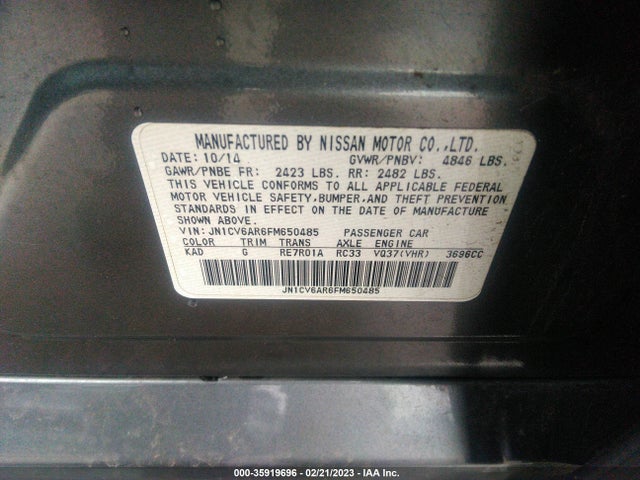 Infiniti Q40 2015 JN1CV6AR6FM650485 Image 10