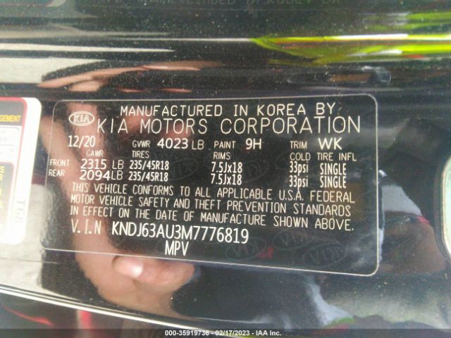 KNDJ63AU3M7776819 KIA Soul Gt-line