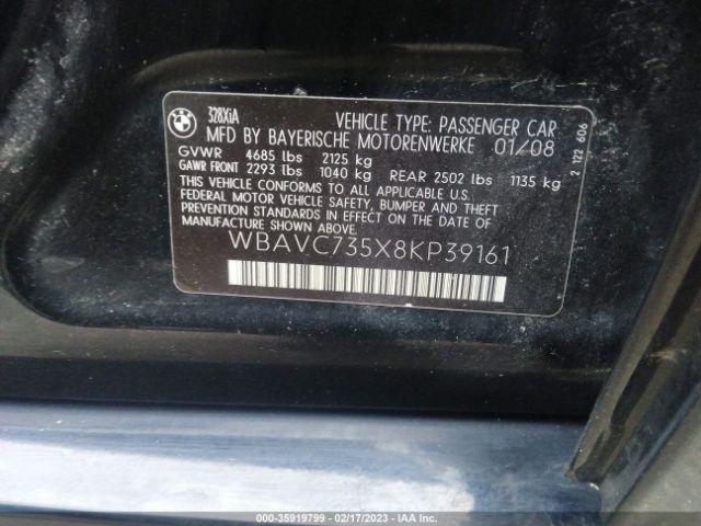 WBAVC735X8KP39161 BMW 3 Series 328xi