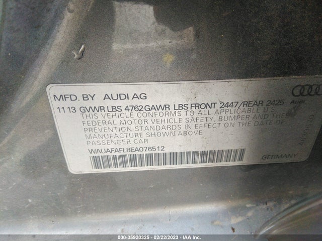 WAUAFAFL8EA076512 Audi A4 PREMIUM
