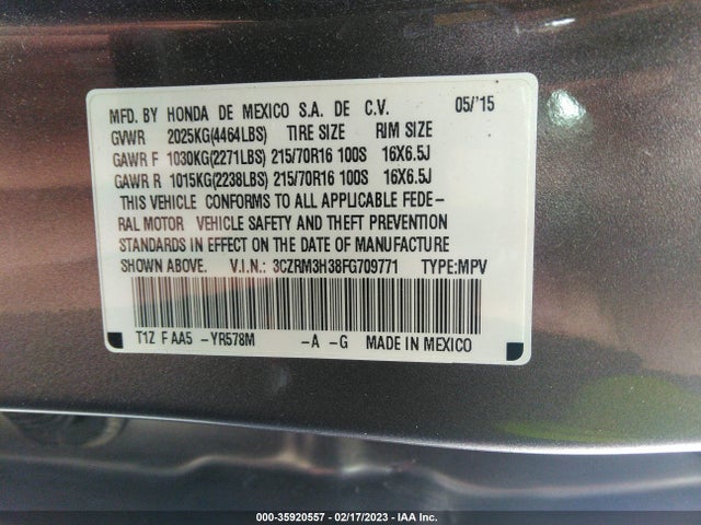 Honda CR-V LX 2015 3CZRM3H38FG709771 Image 11