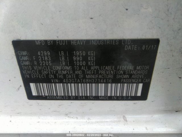 4S3GTAT68H3714416 Subaru Impreza Limited