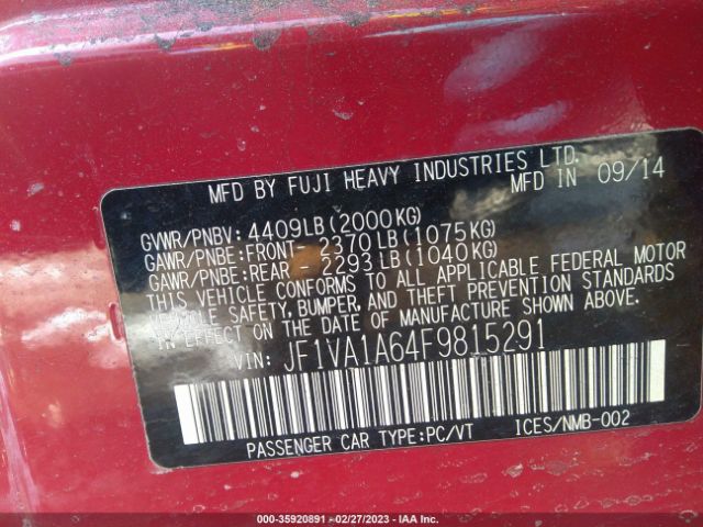 JF1VA1A64F9815291 Subaru WRX