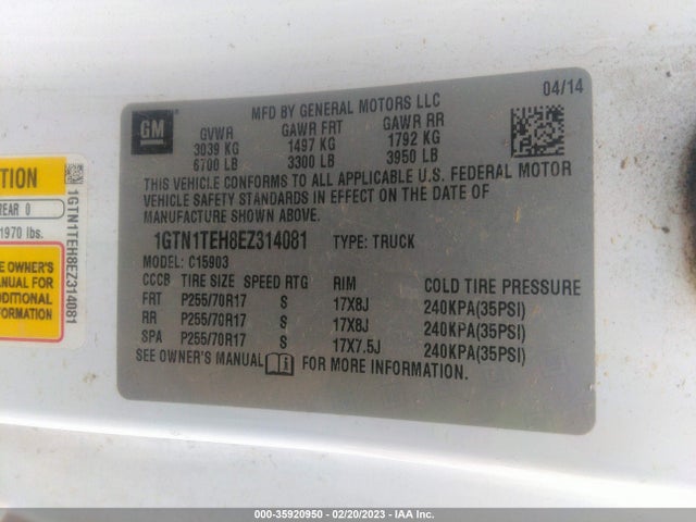 GMC SIERRA 1500 2014 1GTN1TEH8EZ314081 Image 9