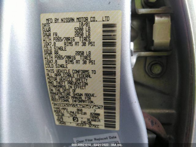 5N1ED28Y02C525752 Nissan Xterra Se