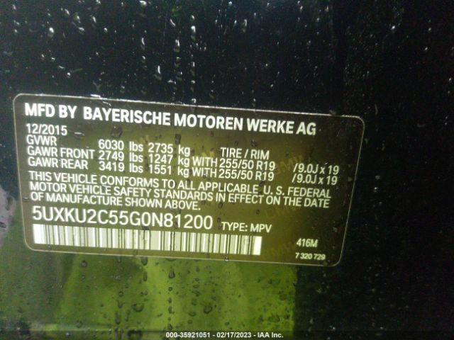 5UXKU2C55G0N81200 BMW X6 Xdrive35i