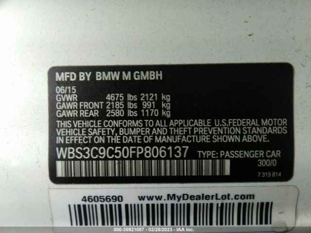 WBS3C9C50FP806137 BMW M3