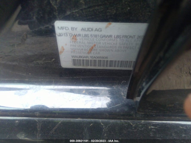 WAUBGAFL1EA065806 Audi S4 Premium Plus