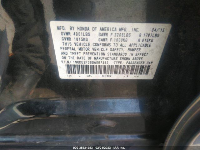 19UDE2F39GA007583 Acura ILX