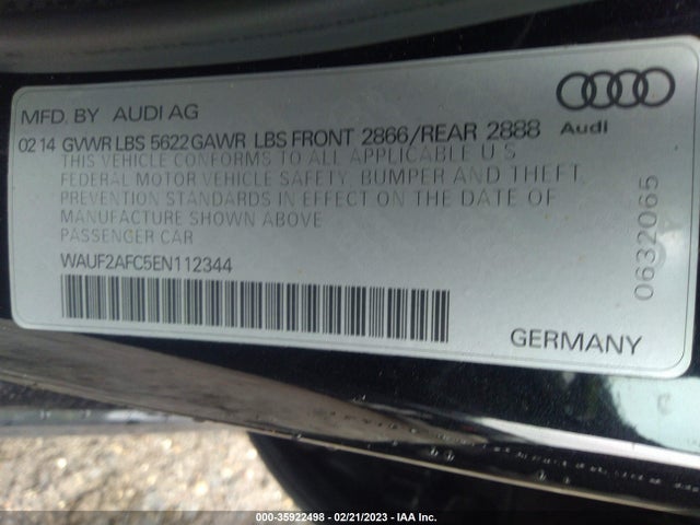 2014 Audi S6, VIN: WAUF2AFC5EN112344
