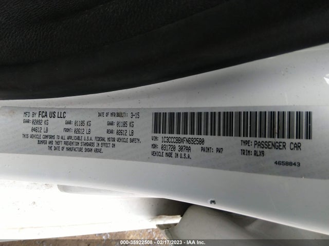 Chrysler 200 S 2015 1C3CCCBBXFN692580 Image 9
