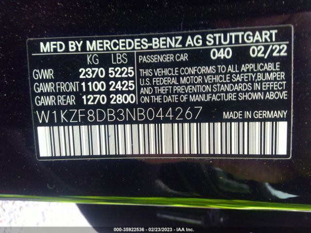 W1KZF8DB3NB044267 Mercedes-Benz E-class E 350