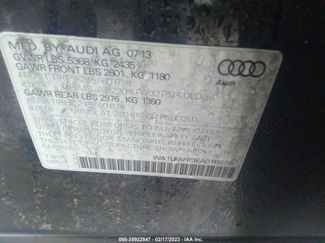 WA1LFAFP3EA016839 Audi Q5 Premium Plus