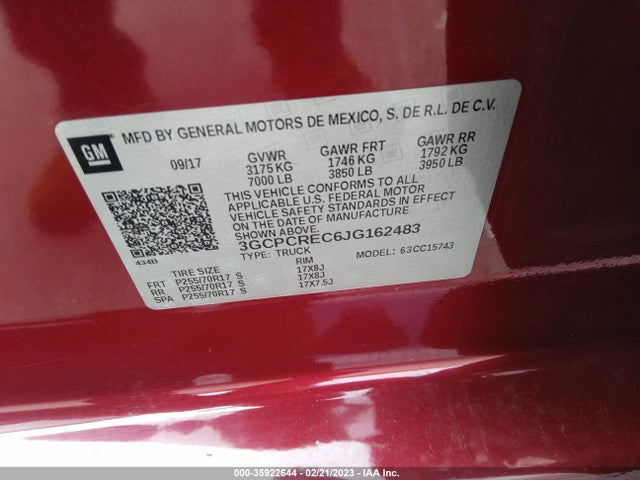 Chevrolet Silverado 1500 Lt 2018 3GCPCREC6JG162483 Image 11