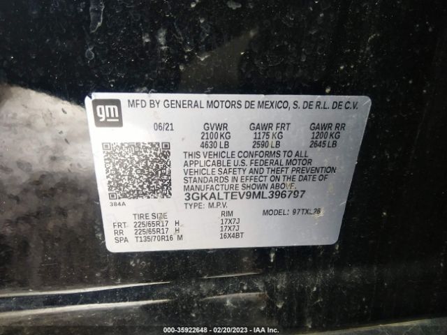 3GKALTEV9ML396797 GMC Terrain Sle