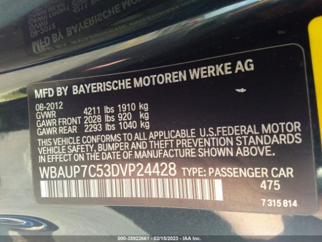 WBAUP7C53DVP24428 BMW 1 Series 128i