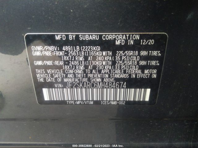 JF2SKARC6MH484674 Subaru Forester Sport
