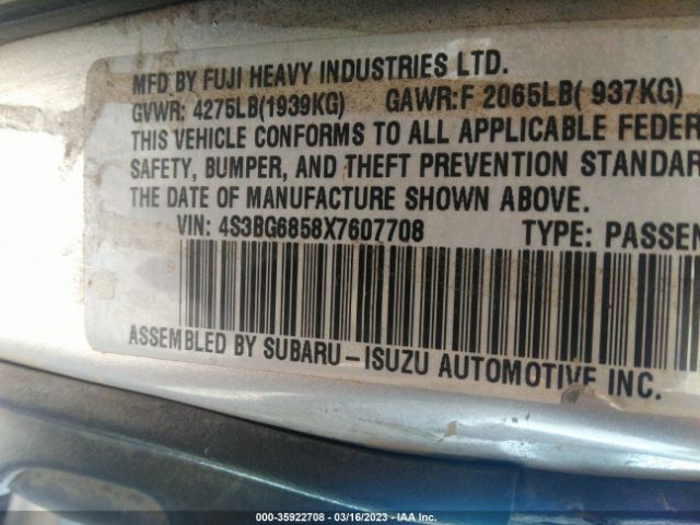 4S3BG6858X7607708 Subaru Legacy Wagon Outback