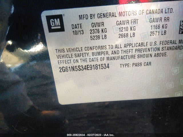 Cadillac XTS LUXURY 2014 2G61N5S34E9181534 Image 9