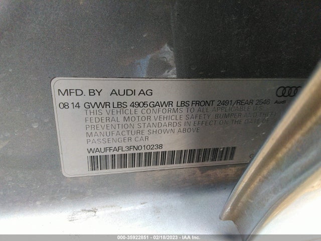 Audi A4 Premium Plus 2015 WAUFFAFL3FN010238 Image 9