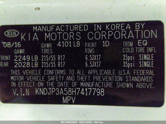 KNDJP3A58H7417798 KIA SOUL +