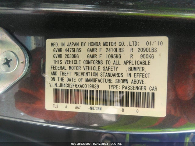 Acura TSX 2010 JH4CU2F6XAC019839 Image 9