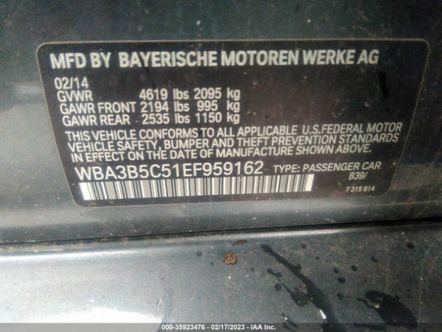 WBA3B5C51EF959162 BMW 3 Series 328i Xdrive