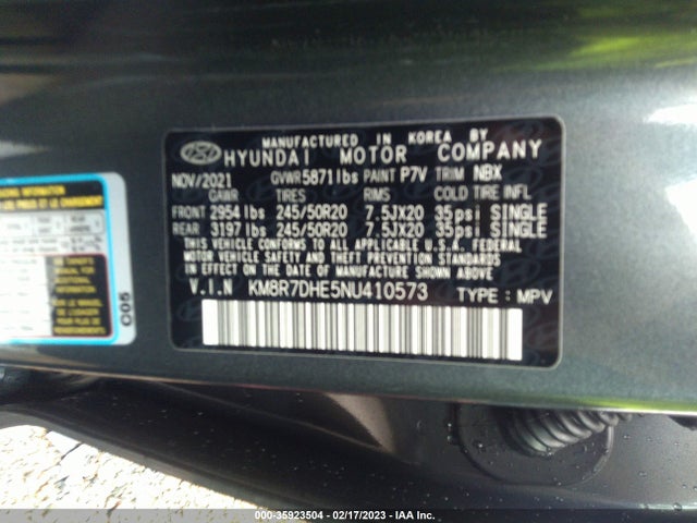 Hyundai Palisade Calligraphy 2022 KM8R7DHE5NU410573 Image 11