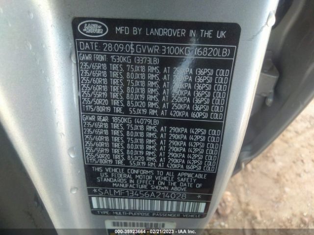 SALMF13456A214028 Land Rover Range Rover Sc