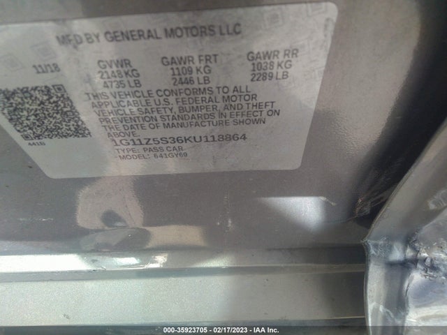 Chevrolet IMPALA LT 2019 1G11Z5S36KU118864 Image 10