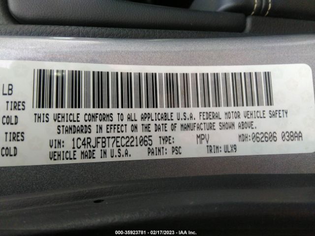 1C4RJFBT7EC221065 Jeep Grand Cherokee Limited