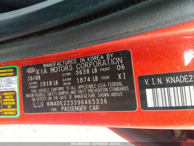 KNADE223396465336 KIA RIO LX
