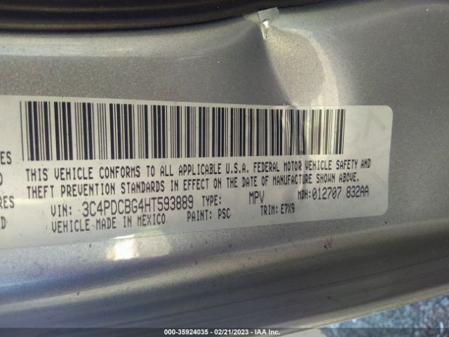 3C4PDCBG4HT593889 Dodge Journey Sxt