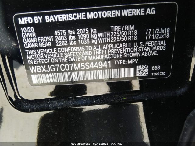 WBXJG7C07M5S44941 BMW X1 Sdrive28i