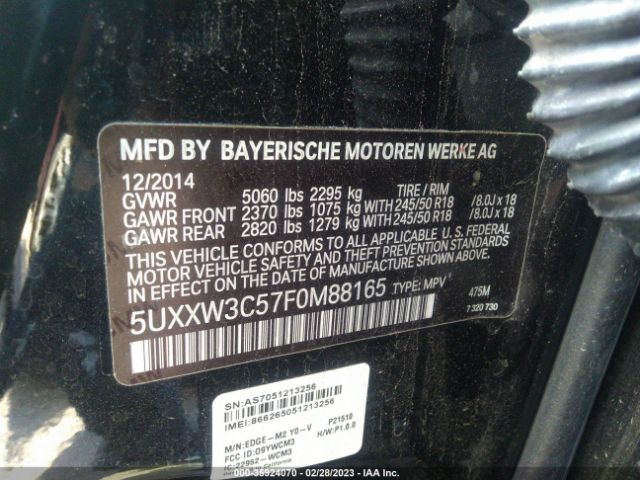5UXXW3C57F0M88165 BMW X4 Xdrive28i