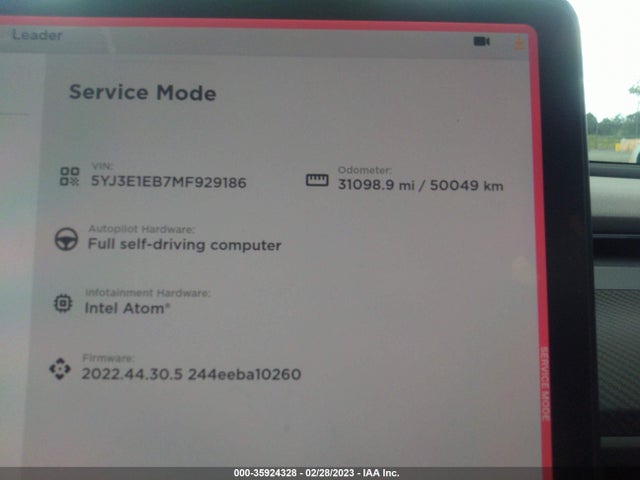 Tesla Model 3 Long Range 2021 5YJ3E1EB7MF929186 Image 8