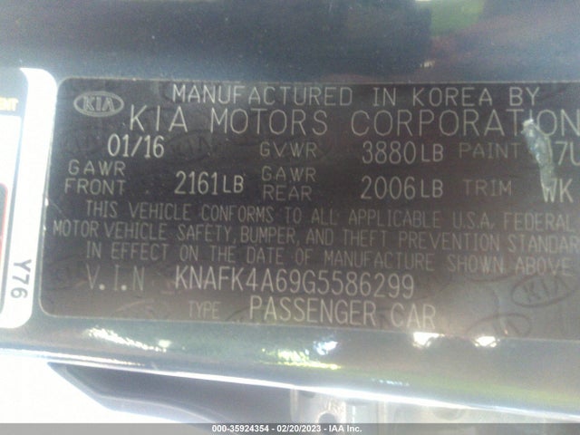 KIA FORTE LX 2016 KNAFK4A69G5586299 Image 9