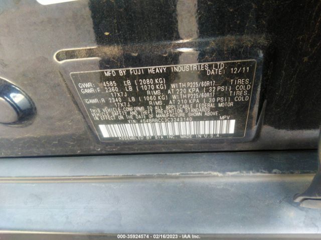 4S4BRBCC3C3243140 Subaru Outback 2.5i Prem