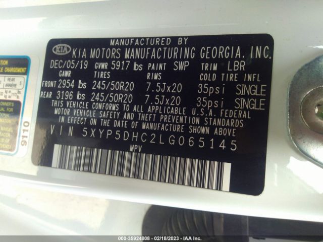 5XYP5DHC2LG065145 KIA Telluride Sx
