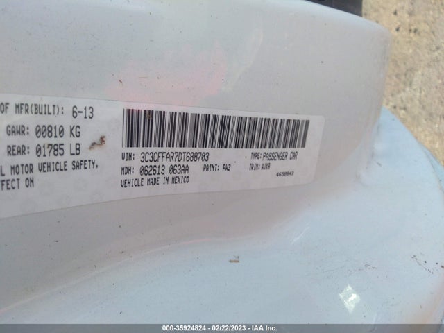 3C3CFFAR7DT688703 Fiat 500 POP