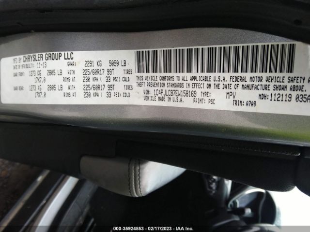 1C4PJLCB7EW158169 Jeep Cherokee Latitude