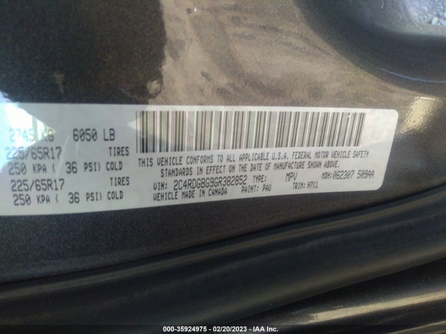 Dodge Grand Caravan American Value Pkg 2016 2C4RDGBG9GR382852 Image 10