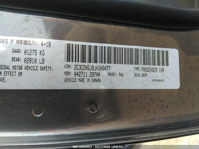 Dodge Charger R/t Scat Pack 2018 2C3CDXGJ9JH306477 Image 9