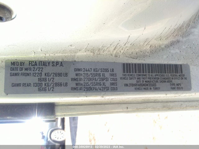 RAM Promaster City Wagon 2022 ZFBHRFAB6N6W35503 Image 10