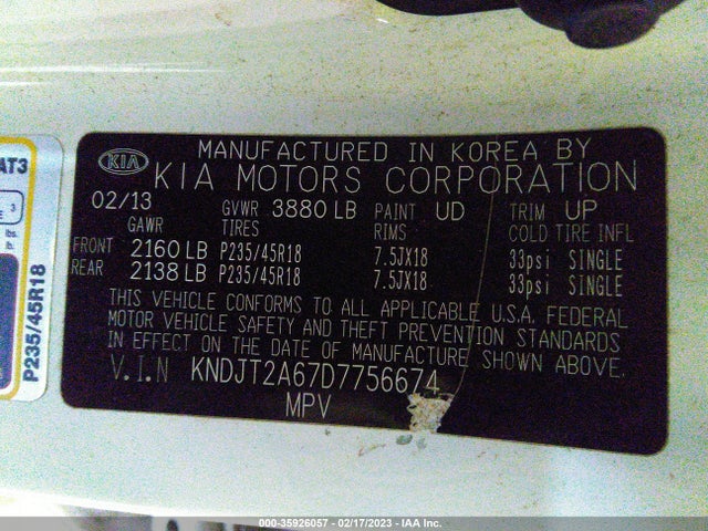 KIA Soul ! 2013 KNDJT2A67D7756674 Image 9