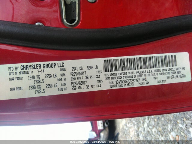 Dodge Journey Sxt 2014 3C4PDDBG7ET297427 Image 9