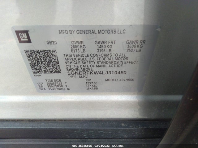 Chevrolet Traverse Ls 2020 1GNERFKW4LJ310450 Image 9