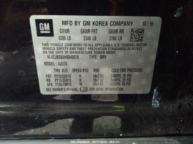 KL4CJBSB9HB040978 Buick Encore Preferred Ii