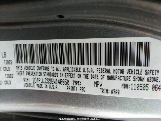 1C4PJLCS9EW148050 Jeep Cherokee Latitude