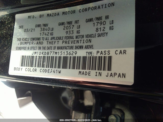 2021 Mazda CX-3, VIN: JM1DKDB77M1513629